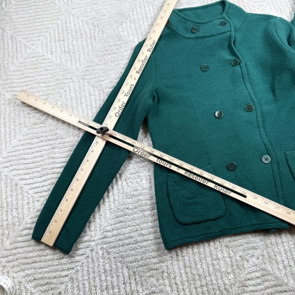 Talbots Double Breasted Cardigan Womens M Lambswool Old Money Preppy Academia - Picture 4 of 8